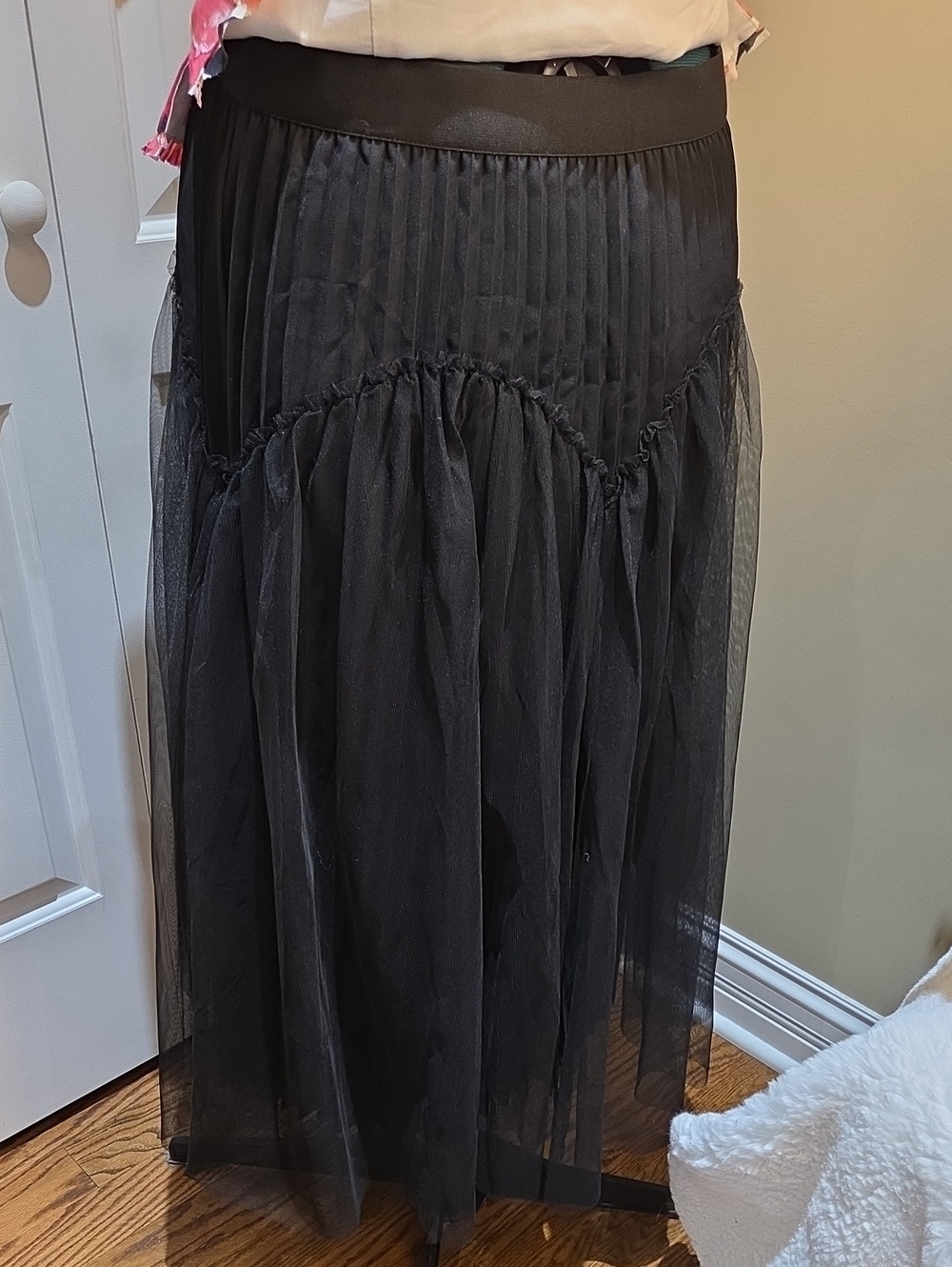 WD.NY Black Layered Tulle Maxi Skirt - Picture 6 of 9